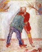 James Ensor The Fight oil on canvas